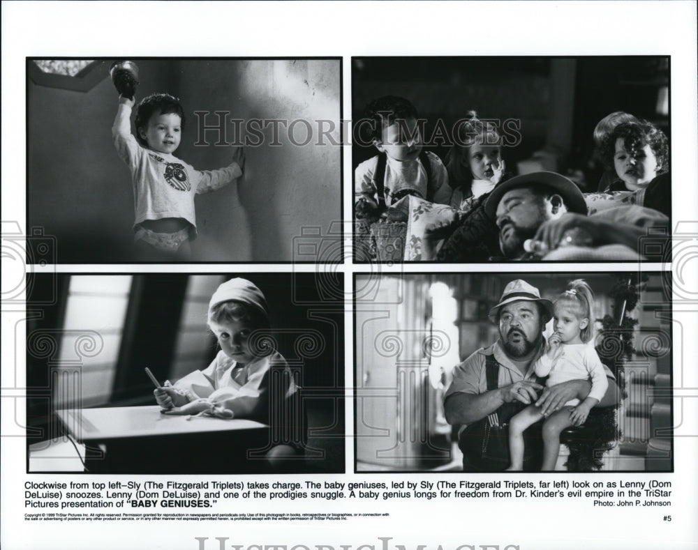 1999 Press Photo Babies & Dom DeLuise in Baby Geniuses - cvp48046 - Historic Images