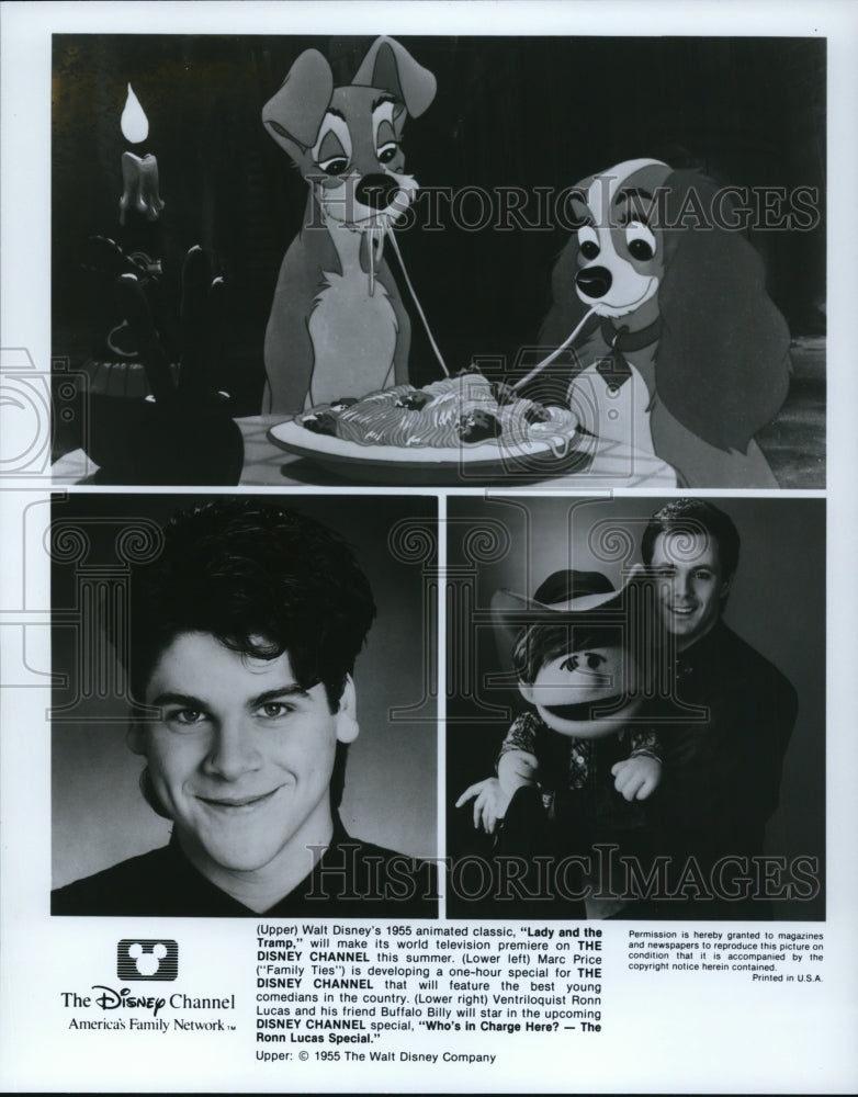1988 Marc Price Ventriloquist Ronn Lucas &quot;Lady and The Tramp&quot; - Historic Images