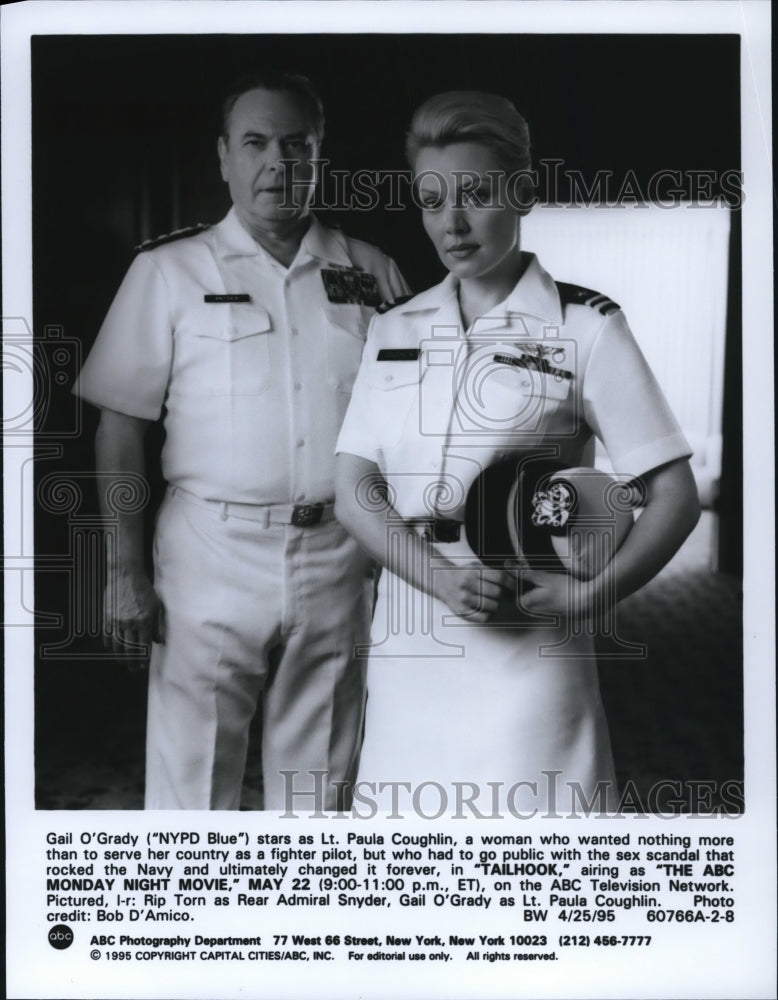 1995 Press Photo Gail O&#39;Grady and Rip Torn star in Tailhook - cvp48181- Historic Images