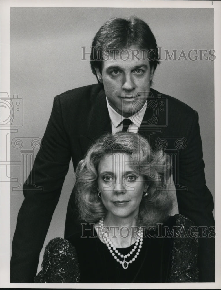 1988 Press Photo Stephen Collins and Blythe Danner star in Tattinger's-Historic Images