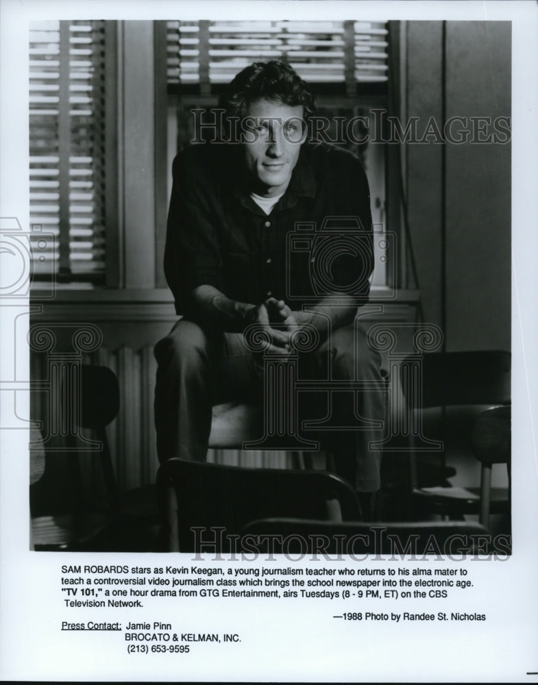 1988 Press Photo Jason Robards stars as Kevin Keegan in TV 101 - cvp48220 - Historic Images