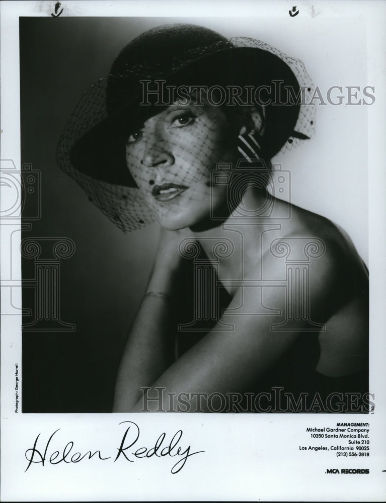 1983 Press Photo Helen Reddy Pop Singer Musician Actress and Activist- Historic Images