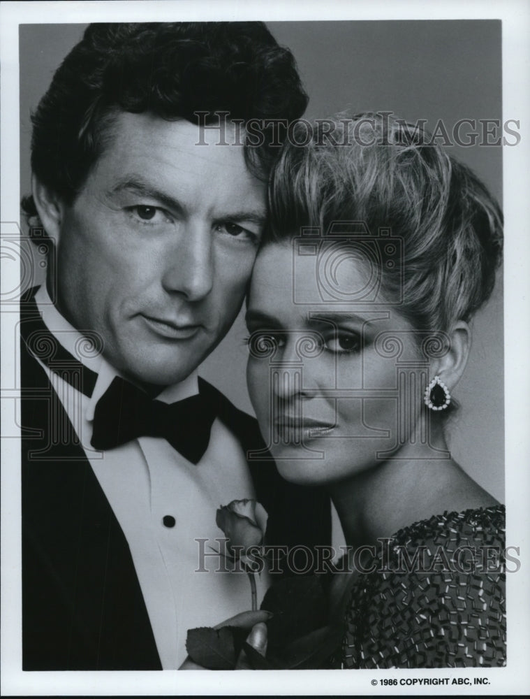 1986 Press Photo Wayne Northrop &amp; Karen Cellini in Dynasty - cvp48579- Historic Images
