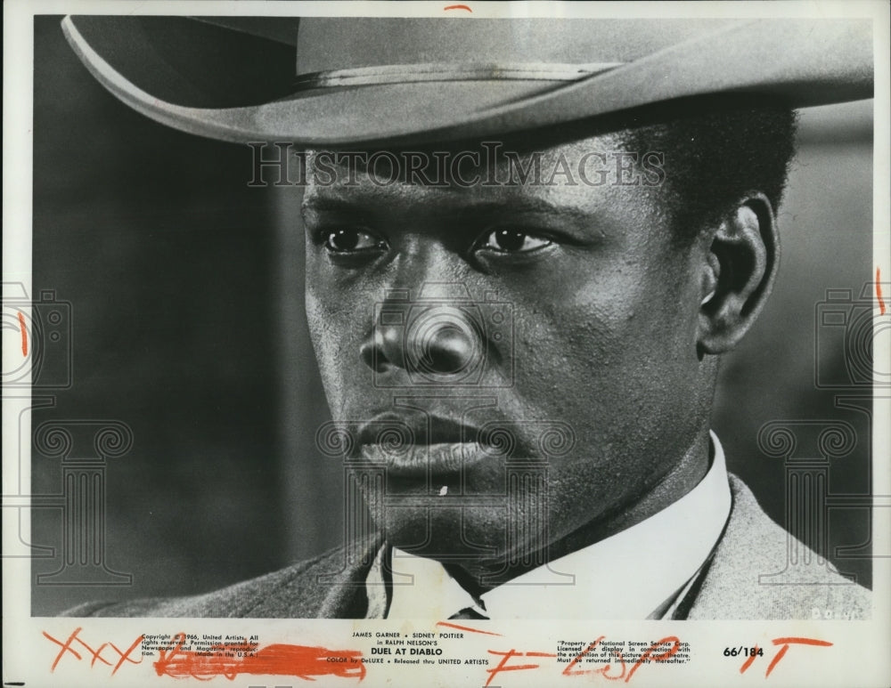 1966 Press Photo Sidney Portier Duel At Diablo - cvp48966-Historic Images