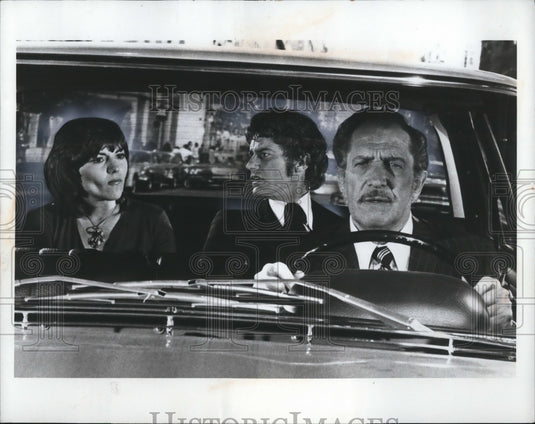 1972 Press Photo Vincent Price, Roddy McDowall, Brenda Vaccaro in What's A Nice - Historic Images