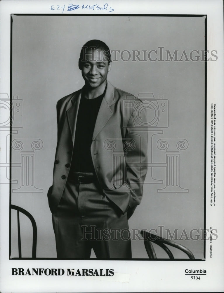 1991 Press Photo Branford Marsalis - Historic Images