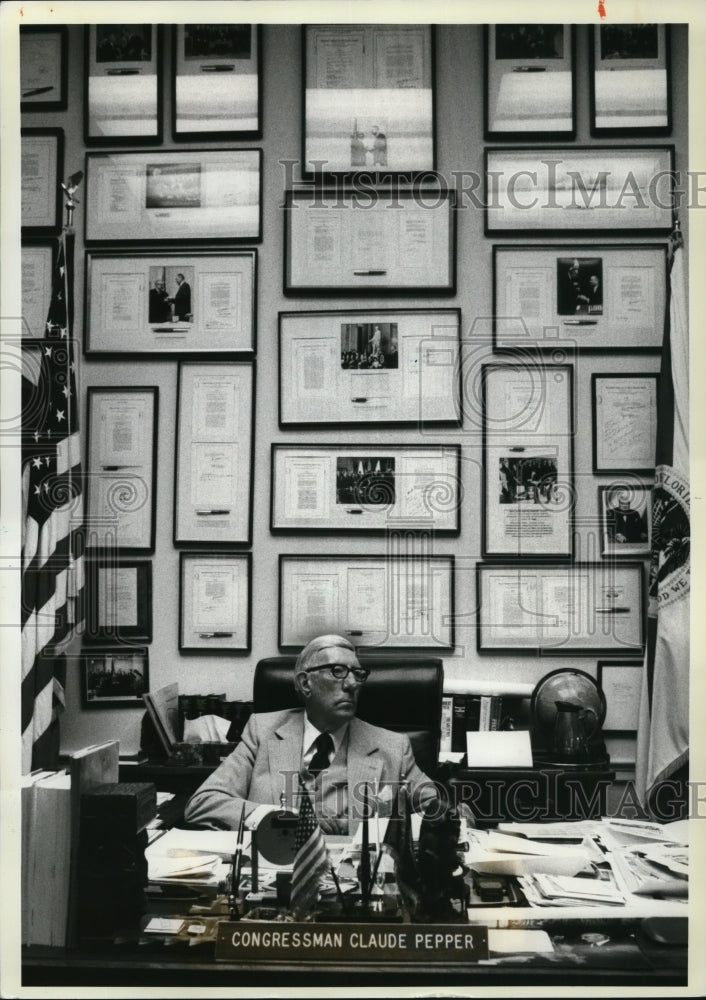 1980 Press Photo Congressman Claude D. Pepper, Chairman House Select Committee - Historic Images