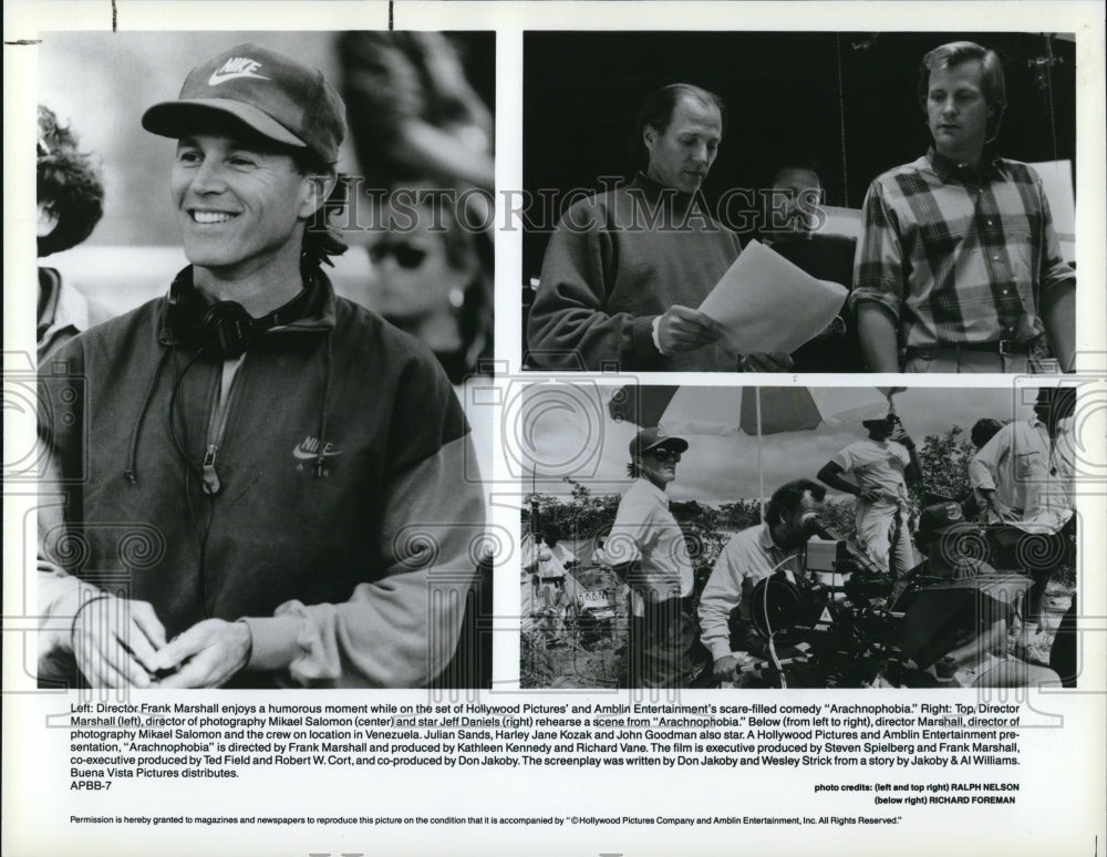 1990, Director Frank Marshall Jeff Daniels in Arachnophobia - Historic Images