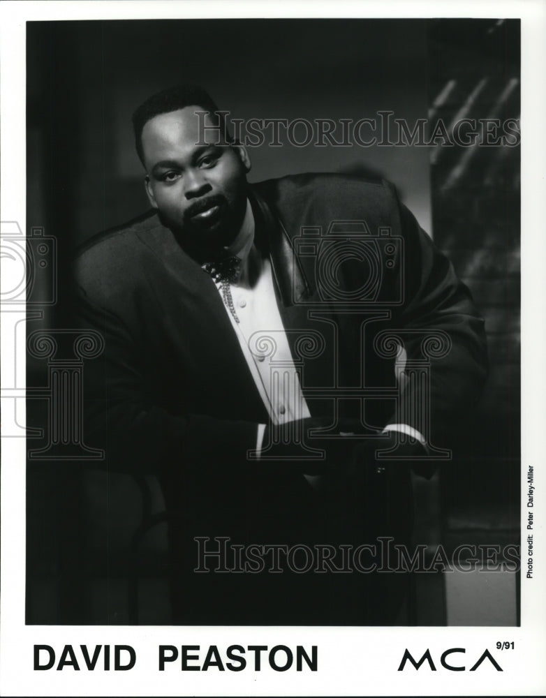 1991 Press Photo David Peaston American R&amp;B Soul Gospel Singer - cvp49830 - Historic Images