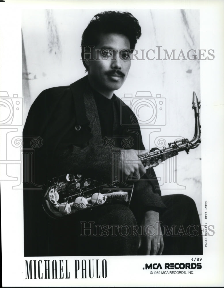 1989 Press Photo Michael Paulo Jazz Saxophone Player - cvp49840- Historic Images