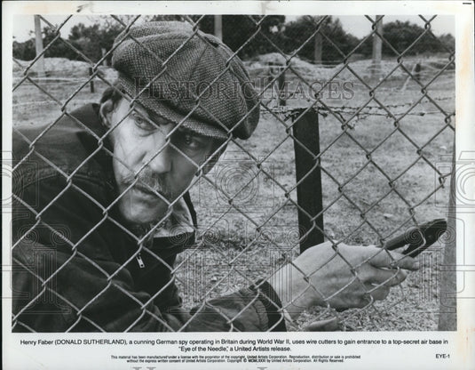 1981 Press Photo Donald Sutherland in "Eye Of The Needle" - cvp49937- Historic Images