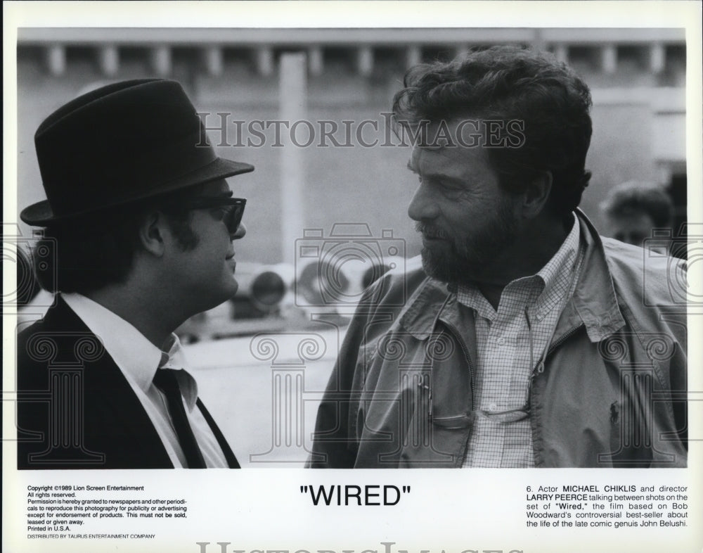 1990, Michael Chiklis and Larry Peerce in &quot;Wired&quot; - cvp49976 - Historic Images