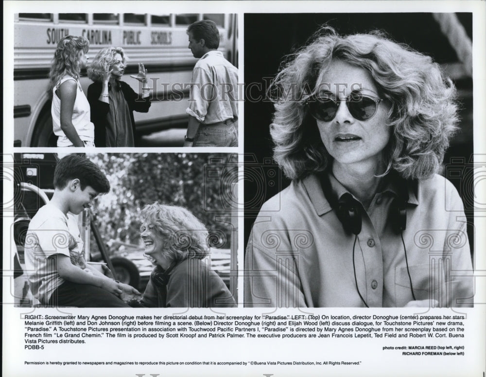 1992 Paradise Director Donahue Melanie Griffith Don Johnson - Historic Images