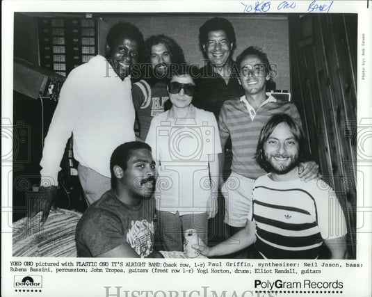 1983 Press Photo Yoko Ono Plastic Ono It's Alright Band - cvp50011-Historic Images