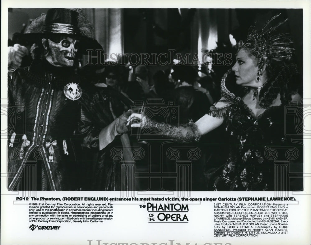 1989 Robert Englund &amp; Stephanie Lawrence in The Phantom of the Opera - Historic Images