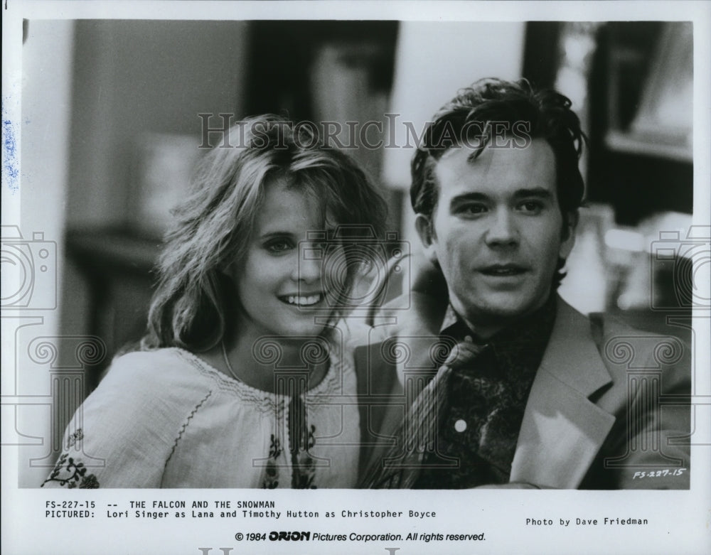 1984 Press Photo Lori Singer & Timothy Hutton in The Falcon and the Snowman- Historic Images