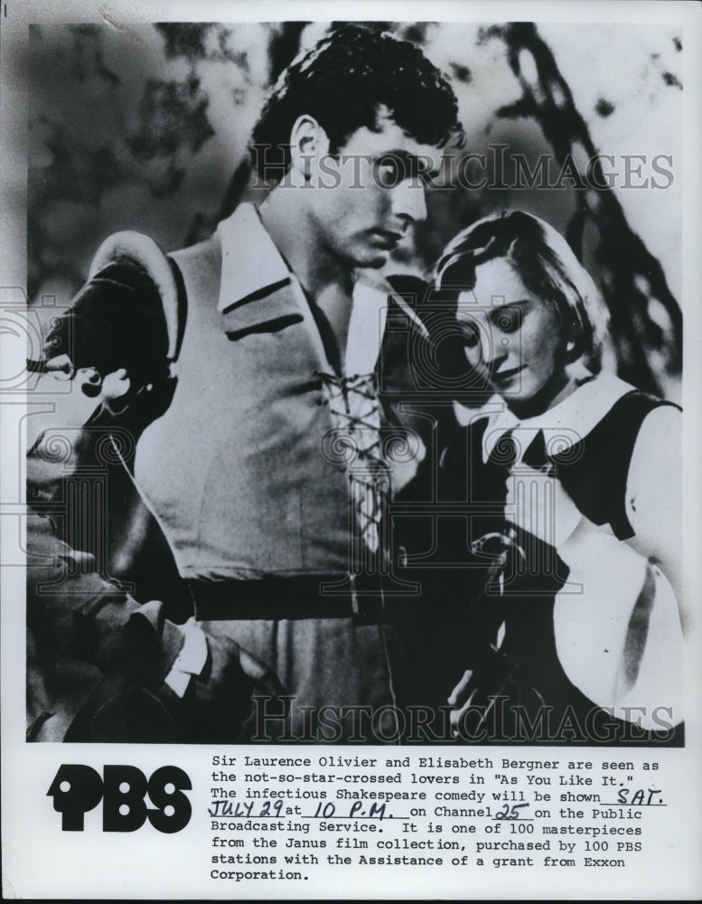 1978 Press Photo Sir Laurence Olivier Elisabeth Bergner As You Like It-Historic Images