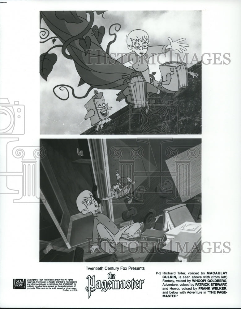 1994, Scenes from animated cartoon movie The Pagemaster - cvp50432 - Historic Images