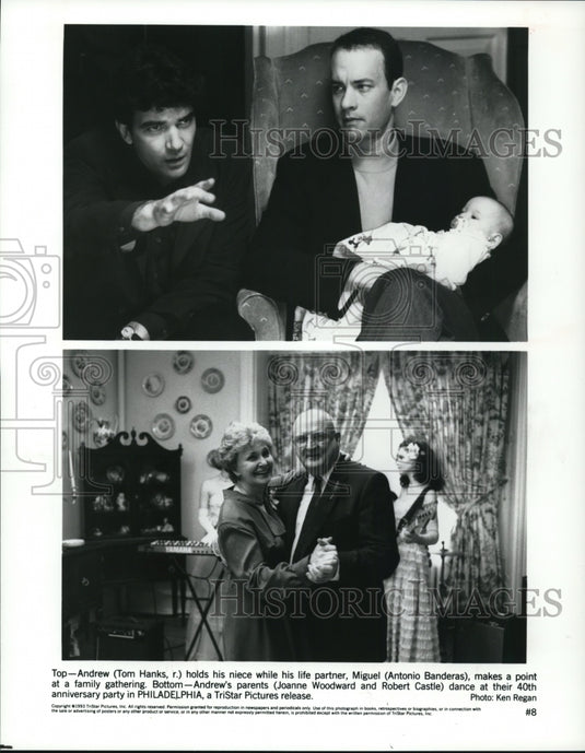 1993 Tom Hanks & Antonio Banderas in Philadelphia - Historic Images