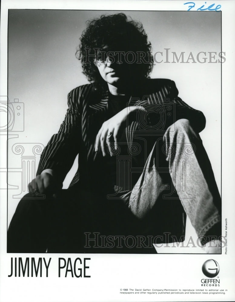 1988 Press Photo Jimmy Page - cvp50478- Historic Images