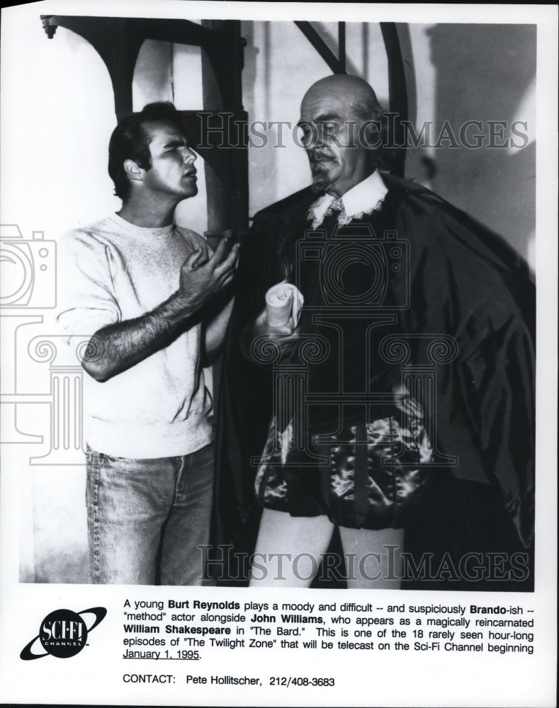 1995 Press Photo Burt Reynolds & John Williams in The Bard-Historic Images