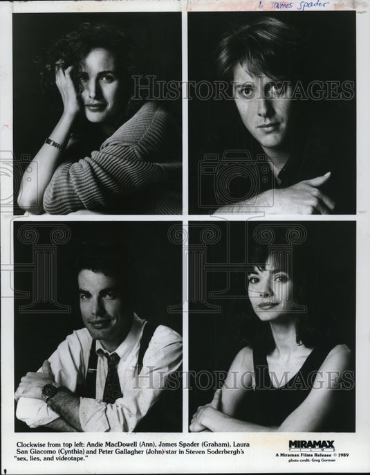 1989 Press Photo Laura San Giacomo & Peter Gallagher in Sex, Lies and Videotape. - Historic Images