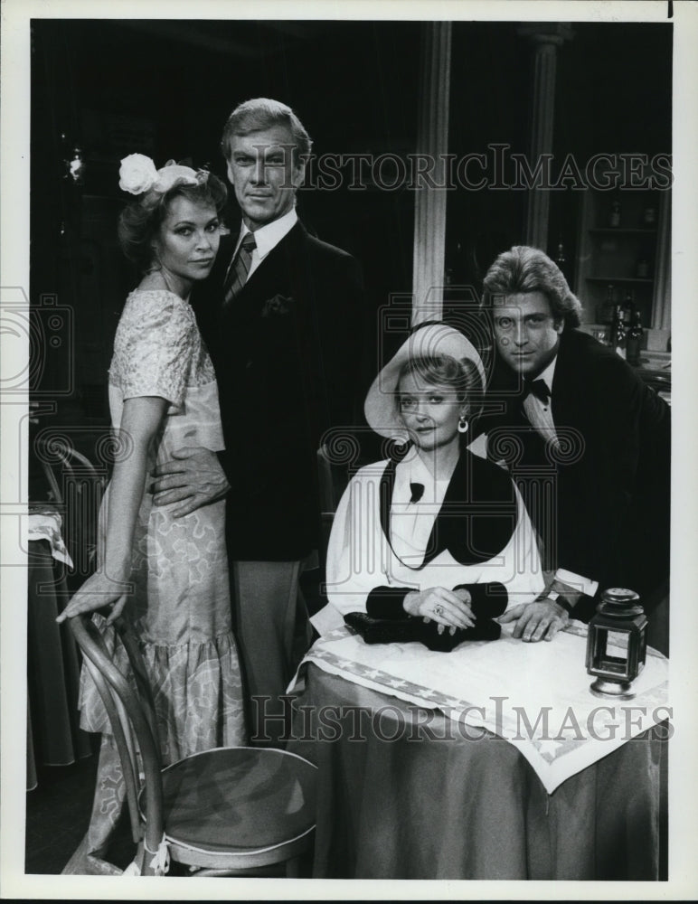 1983 Press Photo Michelle Phillips Peter Haskell Phil Brown and Marie Cheatham- Historic Images