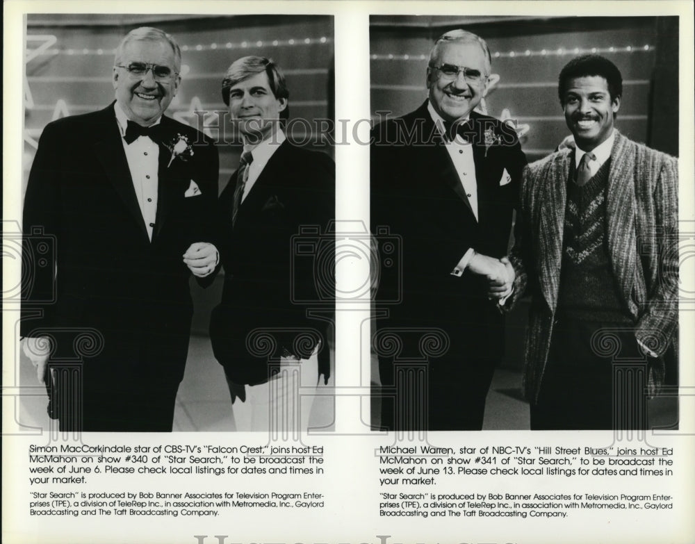 1986 Press Photo Ed McMahon Star Search Michael Wamen-Historic Images