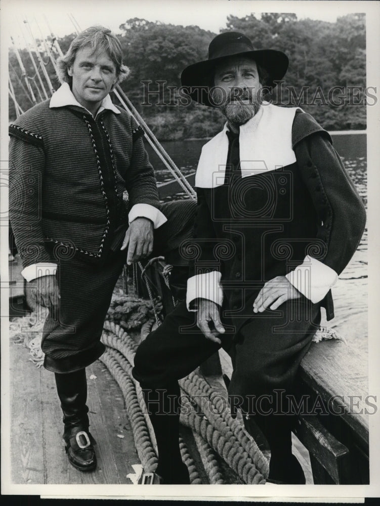 1979 Anthony Hopkins &amp; Richard Crenna in Mayflower The Pilgrims Adve - Historic Images