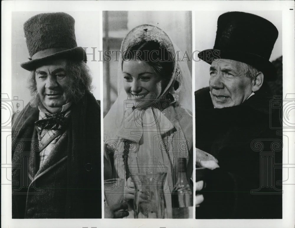 1978 Press Photo Jane Seymour Alfie Bass Leo McKern "Our Mutual Friend"-Historic Images