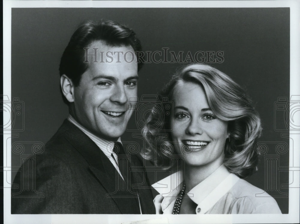 1985 Press Photo Cybill Shepherd and Bruce Willis on Moonlighting - cvp51531 - Historic Images