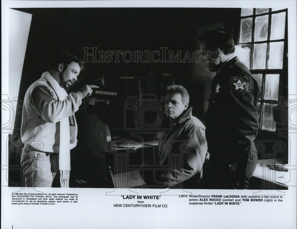 1988, Director Frank LaLoggia Tom Bower Alex Rocco in Lady in White - Historic Images