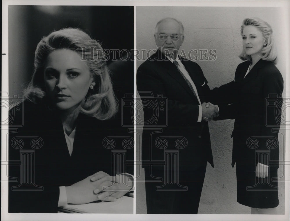 1993 Press Photo Alexandra Powers Richard Dysart on L. A. Law - cvp51579 - Historic Images