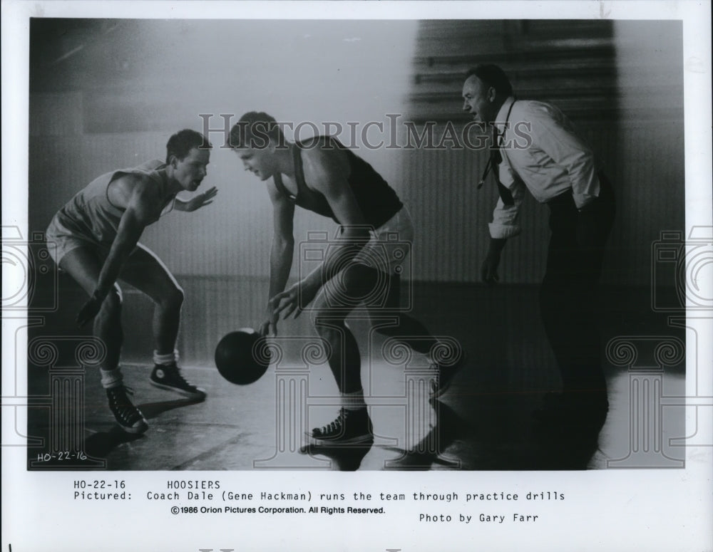 1987 Gene Hackman stars as Coach Dale in Hoosiers - Historic Images