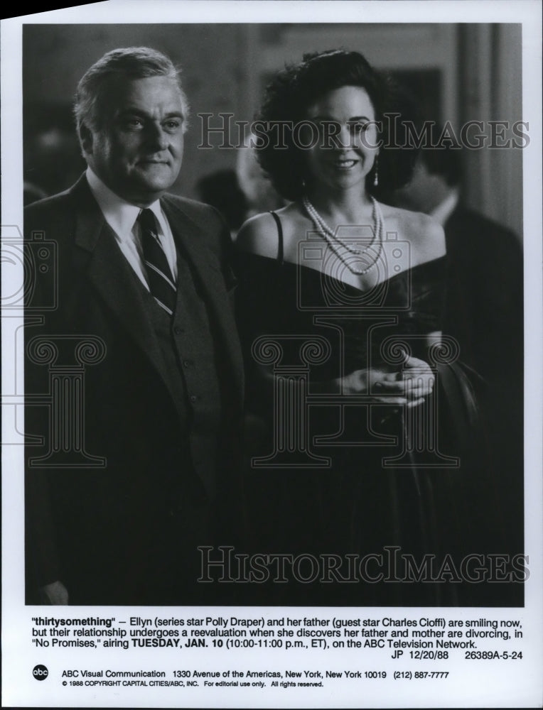 1988 Press Photo Polly Draper Charles Cloff Thirty Something - cvp51919- Historic Images