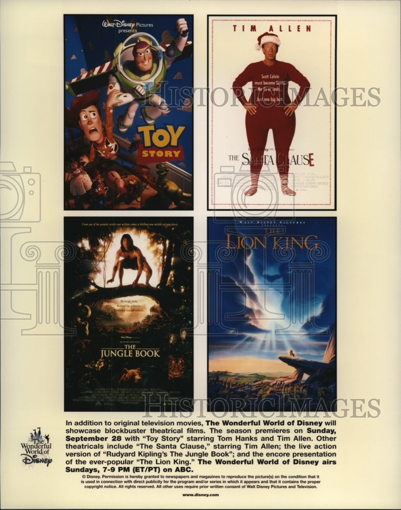 Undated Press Photo Toy Story Tom Hanks Tim Allen The Santa Clause Tim Allen The - Historic Images