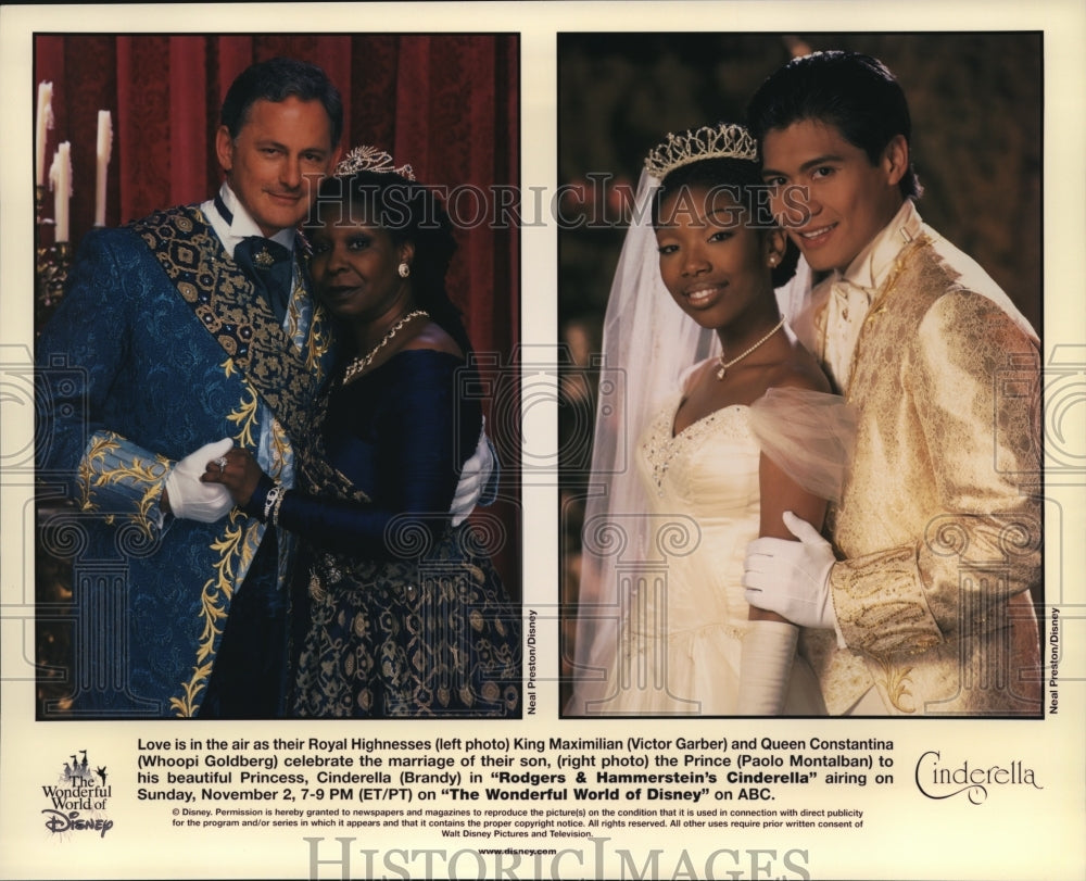 Undated Press Photo Victor Garber Whoopi Goldbert Brandy and Paolo Montalban- Historic Images