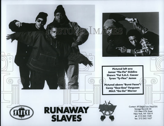 1993, Jamar Giddins and Shawn Caeser in Runaway Slaves - cvp53541 - Historic Images
