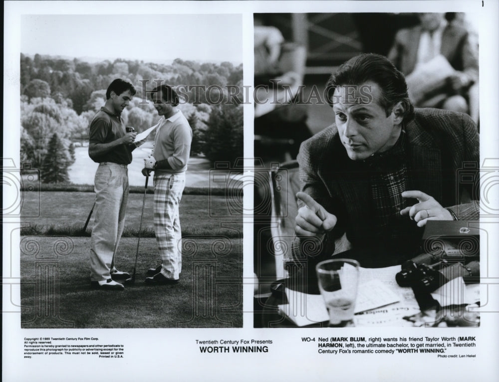 1989, Mark Blum Mark Harmon in Worth Winning - cvp53626 - Historic Images