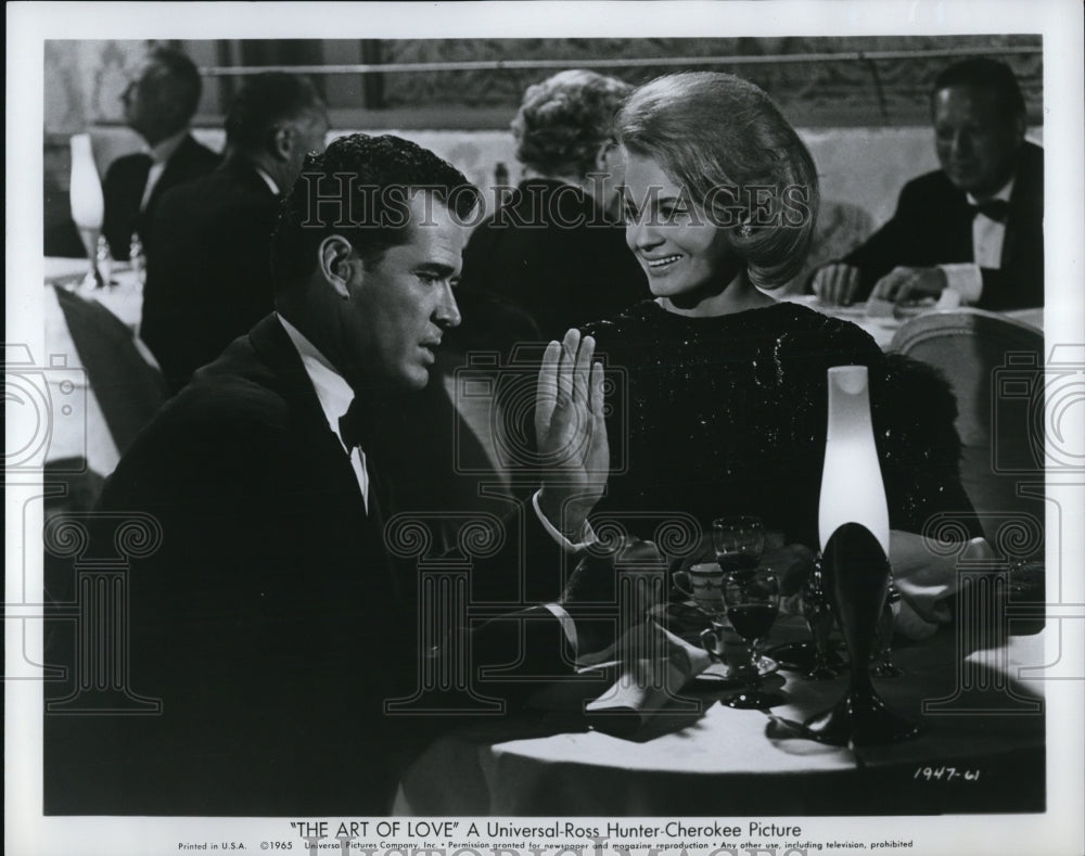 1965 Press Photo James Garner Angie Dickinson in The Art of Love - Historic Images