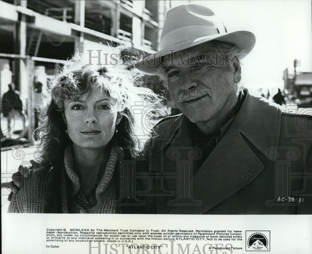 1992 Press Photo Susan Sarandon Burt Lancaster in Atlantic City - cvp53635 - Historic Images