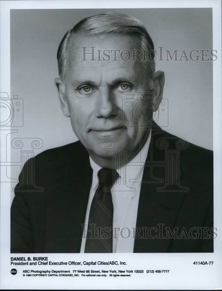 1990 Press Photo Daniel B. Burke President and CEO Capital Cities ABC Inc.-Historic Images
