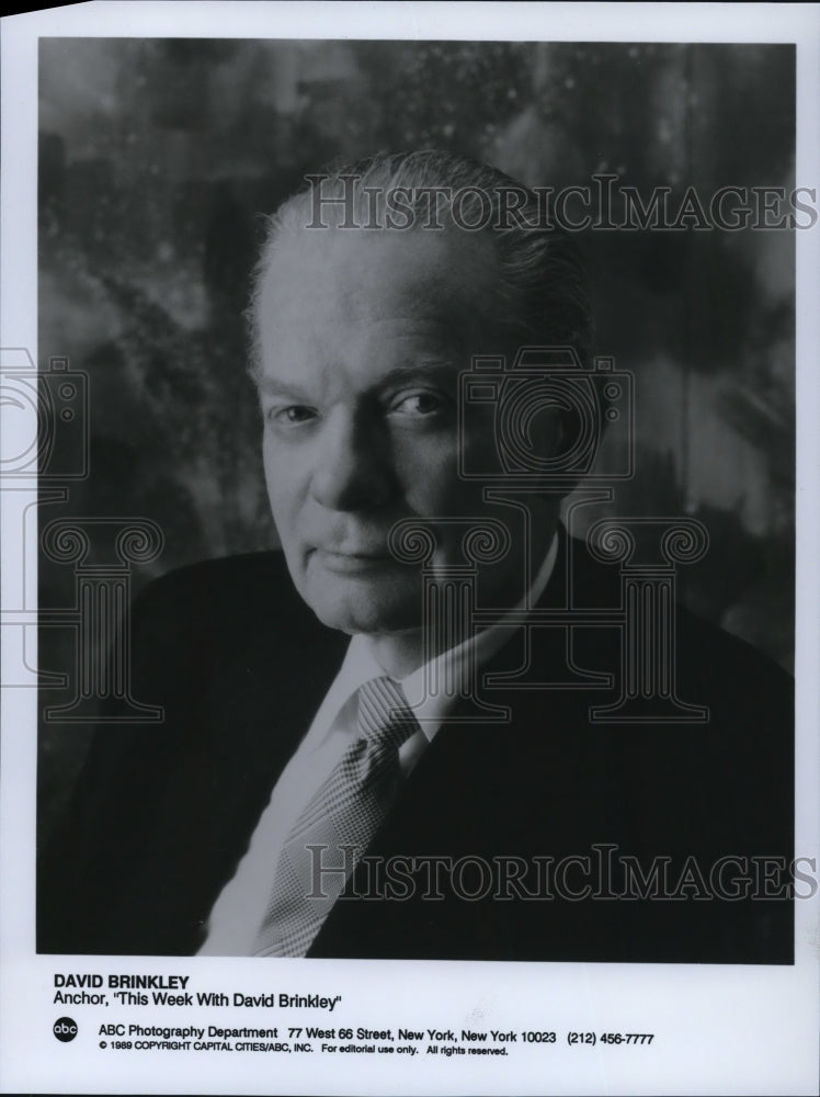 1989 Press Photo David Brinkley Anchor on This Week with David Bradley-Historic Images
