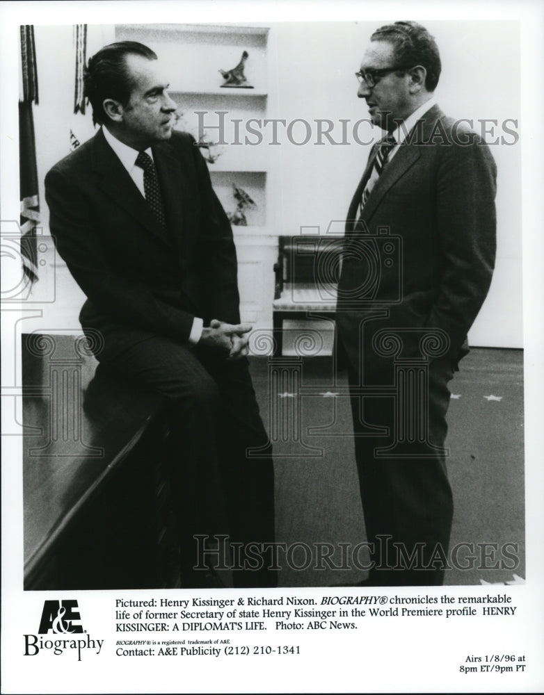 1996, Henry Kissinger Richard Nixon in Biography TV special - Historic ...