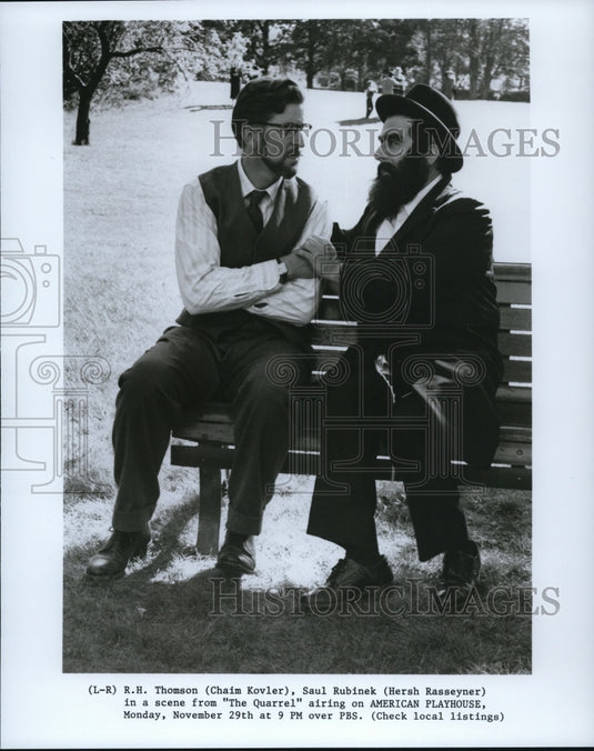 Undated Press Photo Chaim Kovler and Hersh Rasseyner star in The Quarrel- Historic Images