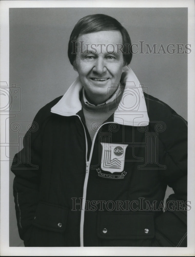 Undated Press Photo Jim McKay sportscaster ABC Olympics Lake Placid 1980- Historic Images
