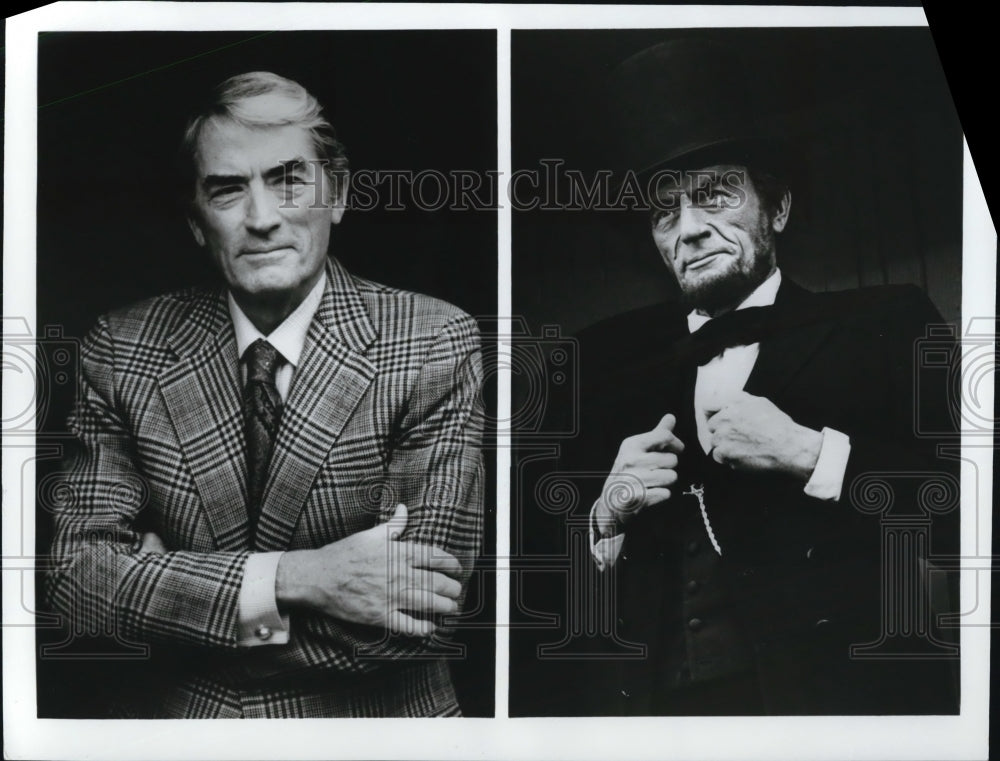 1982 Press Photo Gregory Peck The Blue And The Gray- Historic Images