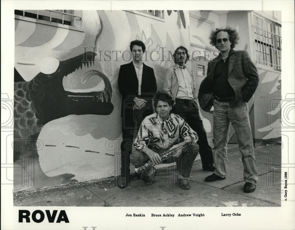 1987 Press Photo ROVA Jon Raskin Bruce Ackley Andrew Voight Larry Ocha ...