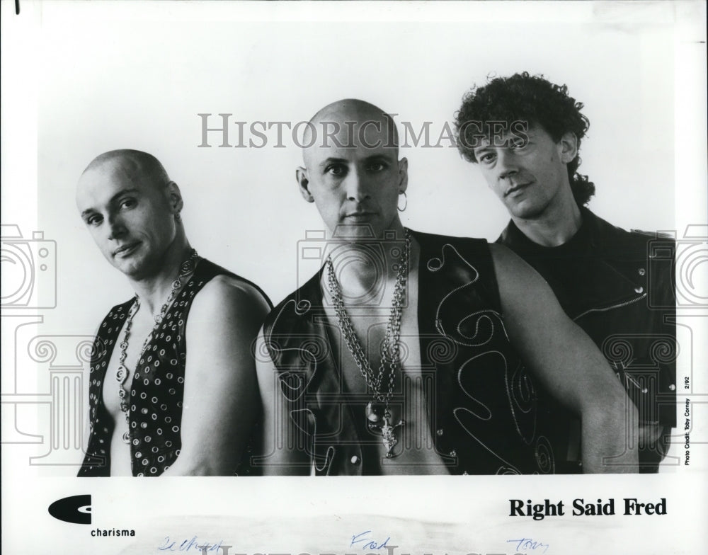 1992 Press Photo Right Said Fred Music Group - cvp54456 - Historic Images