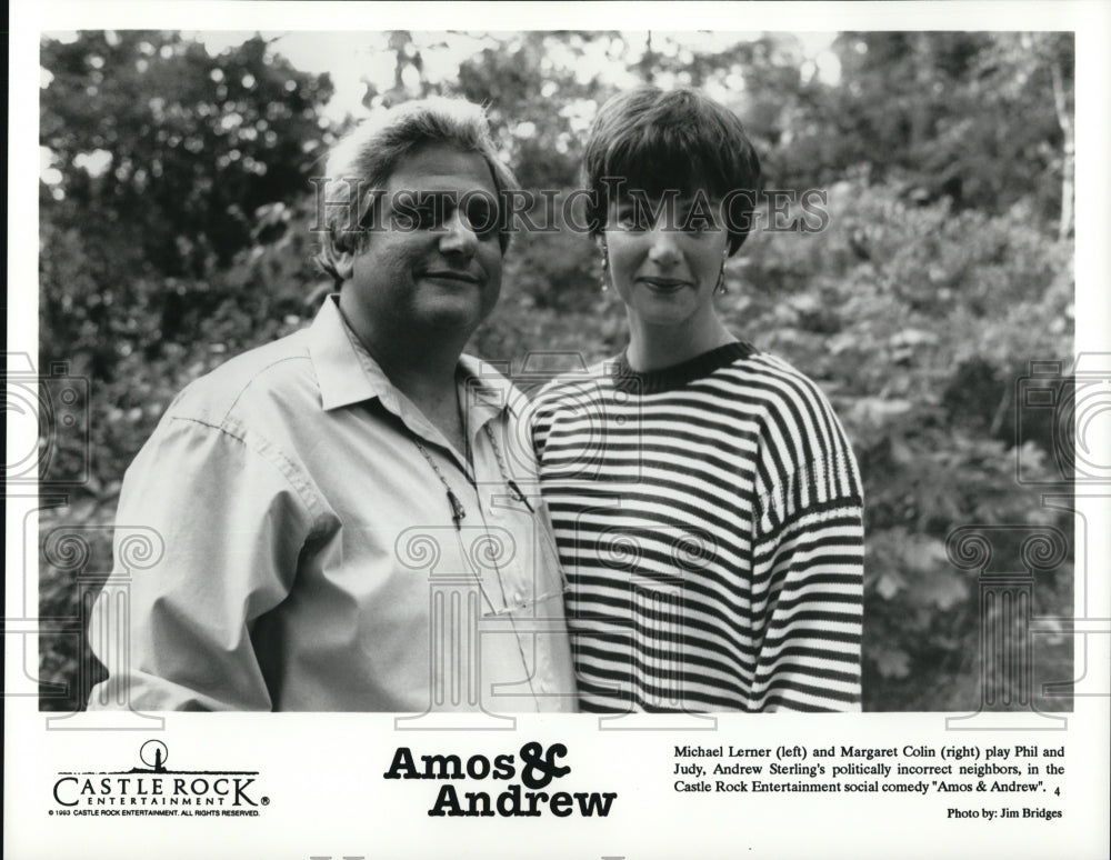 1993 Michael Lerner and Margaret Colin star in Amos &amp; Andrew - Historic Images